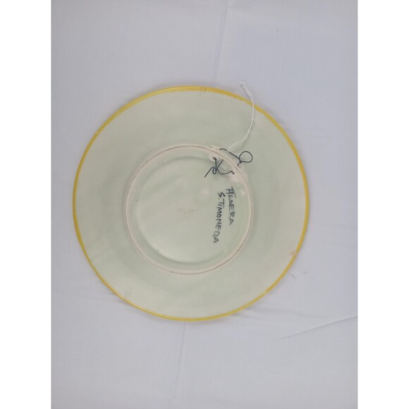 Decorative Plate Talavera S Timoneda Hand Painted Signed Hanging Ceramic Plate - Picture 5 of 6
